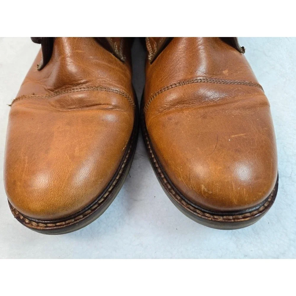 ALDO Gweawien Leather Brown Canvas Lace Up Cap Toe Ankle Casual Boots Size 13‎